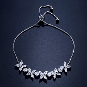 RAKOL BP2137 Cubic Zirconia Brass Adjustable Chain <b>Bracelet</b> <b>for</b> <b>Women</b> - Product Image 3