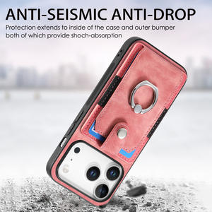 Étui Portefeuille Magnétique pour <span class=keywords><strong>iPhone</strong></span> 17 Pro 16e 16 Pro Max avec Porte-Cartes, Anneau Support et Béquille, <span class=keywords><strong>Coque</strong></span> Intégrale Antichoc - Product Image 2