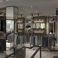 Présentoirs de vêtements professionnels pour hommes Fashion Store Shop Décoration Design pour vêtements Rack Storage