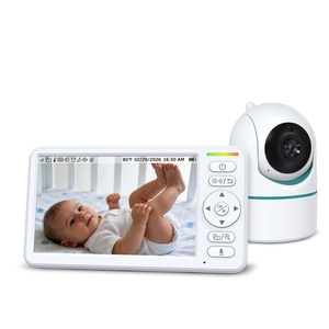 Nouvelle Tendance 2026 : <span class=keywords><strong>Babyphone</strong></span> Double Caméra Sans <span class=keywords><strong>WiFi</strong></span> avec Batterie Amovible 5000 mAh, Mode ECO 15 Heures et Affichage en Écran Partagé - Product Image 1
