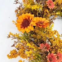 Fleurs artificielles d'automne, décoration d'intérieur, couronne d'automne