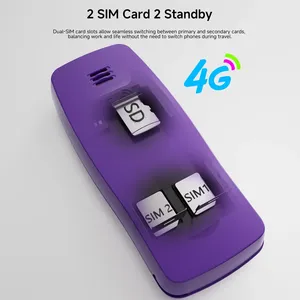SERVO BM80 LTE Telefono Cellulare Super Compatto, Rete 4G, Registrazione Automatica delle Chiamate, Chiamata Rapida, <span class=keywords><strong>Lista</strong></span> <span class=keywords><strong>Nera</strong></span>, Dual SIM Standby, Mini Schermo da 0,85 Pollici - Product Image 5