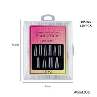 120 pièces/boîte serpent motif ongles conseils moule extension d'ongle double ongles formes système