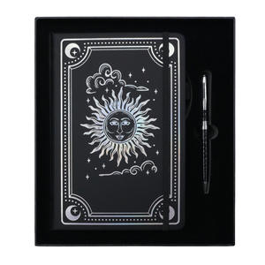 Cahier de notes à couverture rigide personnalisé de 224 pages au format A5, pages numérotées doublées en cuir PU 100g avec reliure à coudre - Product Image 3