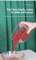 Organisateur de cuisine en conteneur transparent écologique de grande capacité, hermétique, pour le stockage des pâtes, des noix, des haricots, des collations