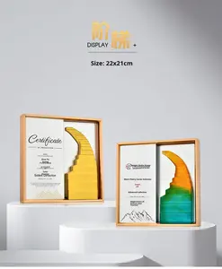 Plaque de remerciement pour les sponsors du tournoi, personnalisée, gravée au laser or, cadre <span class=keywords><strong>en</strong></span> métal écologique, cadeau de récompense, sommet coloré, gloire - Product Image 6