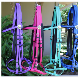 Durable Horse Bridle with <b>Padded</b> Soft Cow Leather and for for <b>Smart</b> Horse Riding-Customizable Sizes & Logo - Product Image 1