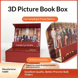 Cajas de Regalo Personalizadas en Forma de Libro 3D con Tapa Abatible, Diseño Colorido de Cielo y Tierra para Empaque Premium - Product Image 4