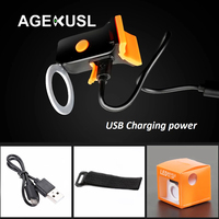 Feu arrière de vélo LED rechargeable USB AGEKUSL, lumière d'avertissement de sécurité arrière, alimentation par batterie, plusieurs modes, éclairage de vélo