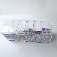 Support d'affichage en acrylique transparent à 6 emplacements pour booster pack Pokémon, distributeur de booster pack Pokémon