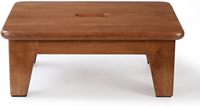 Tabouret marchepied en chêne pour adultes et seniors, plateforme d'appoint en bois, tabouret à une marche en bois