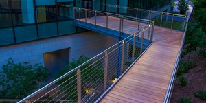 Balustrade à câbles double design en acier inoxydable, montée au sol, avec main courante à câbles - Product Image 6