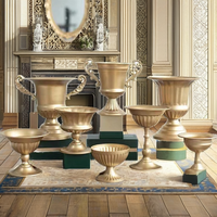 Vase décoratif de table en fer forgé, mini trompette haute, moderne et de haute qualité, pour fleurs d'anniversaire, intérieur et extérieur, vente en gros