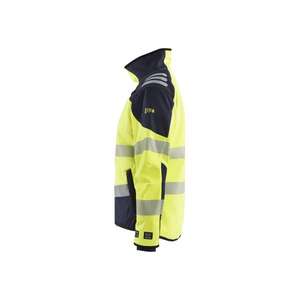 BLAKLADER - 444815603389XXL Women's multinorm <b>Softshell</b> <b>Hi</b>-<b>vis</b> <b>jacket</b> Yellow/Navy blue FLAME RESISTANT WORKWEAR - Product Image 4