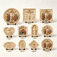Plaque de crucifixion Golgotha en résine personnalisée, crucifix 3D en relief, croix de Jésus INRI, cadeau religieux catholique pour l'église, 2026