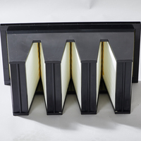 Filtre à air compact V Bank, efficacité moyenne, mini-plissé, pour système CVC, faible chute de pression, haute capacité de retention de poussière