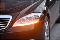 Pour Mercedes Benz Classe S W221 2005-2013 : Phares améliorés, lampes halogènes modifiées en DRL, lentilles de projecteur de signalisation, accessoires