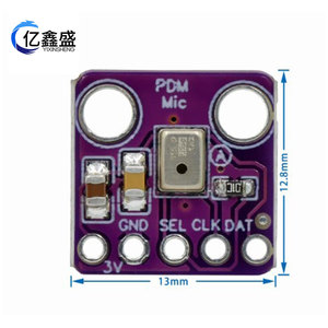 Módulo de Micrófono MEMS PDM MP34DT01 de 12 mm x 12 mm, 3.3 V, Amplificador Integrado, Montaje en Superficie - Product Image 4