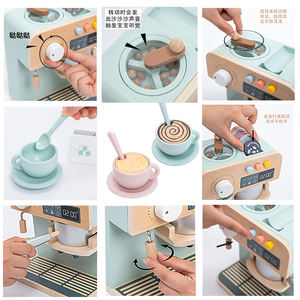 <span class=keywords><strong>Jouet</strong></span> de simulation de cuisine pour enfants CE CPC Ensemble de jouets de simulation amusants <span class=keywords><strong>Cafetière</strong></span> en bois - Product Image 3