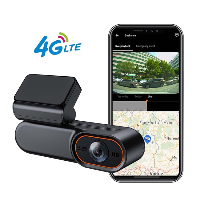 HD 1080P 4G LTE Vehicle GPS Dash Cam with G-Sensor