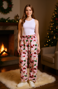 Pantalones Harem de Forro Polar para Mujer, Largos, Cintura Elástica, Estampado con Personajes, Corte Holgado, Pantalones Casuales de Invierno - Product Image 2