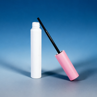 Tube de mascara en plastique ABS rose de 4,5 ml pour emballage de masque facial, avec tête de brosse spirale à 360 degrés de 13 mm, vente en gros