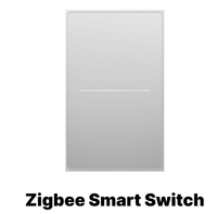 Interrupteur mural intelligent Zigbee à détection de présence, contrôle par application, en verre (nécessite une passerelle sans fil) – Version américaine