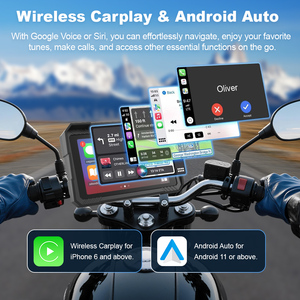 หน้าจอสัมผัสไร้สายขนาด 5 นิ้วสำหรับมอเตอร์ไซค์ รองรับ CarPlay และ Android Auto พร้อมระบบนำทาง GPS กันน้ำระดับ IP67 ตัวยึดแบบถอดเร็ว รุ่น ZC11F - Product Image 3