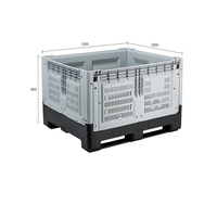 Caisse en plastique pliable, empilable et ventilée, écologique, longue durée de vie, pour le stockage des fruits et légumes, la logistique