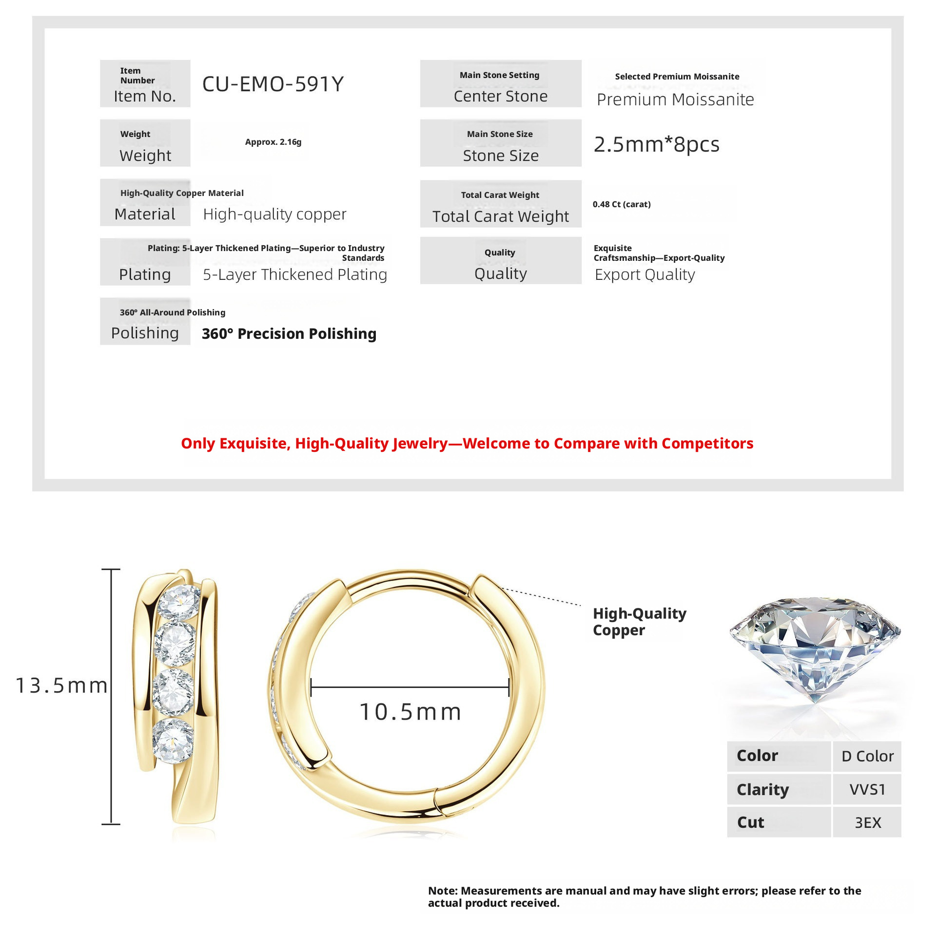 All-match chic earrings[KYellow]