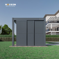 Panneau à persiennes coulissantes en aluminium pour l'extérieur, pare-soleil privé et ventilation dans le jardin ou le patio