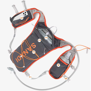 Sac à dos de course professionnel, gilet de cyclisme en montagne, fermeture éclair étanche, randonnée en plein air, alpinisme, gilet de sports nautiques - Product Image 3