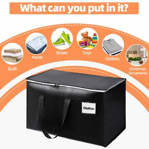 Sac de rangement pliable grande capacité pour vêtements, robuste, pour couettes, idéal pour la maison et la rentrée scolaire - Product Image 2