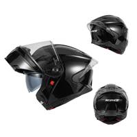 Nouveau casque de moto modulaire à visière double en ABS de haute qualité, certifié ECE, protection intégrale du visage, sécurité, casque rabattable