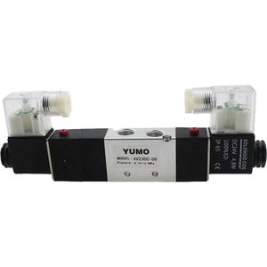 YUMO Katup Solenoid 4V200 Seri 5/2 Way 5 Port 2 Posisi Pilot Internal atau Pilot Eksternal AC220V AC110V AC24V DC24V DC12V - Product Image 2