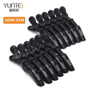 Wholesale Barber Sectioning Salon Hairpins Styling <b>Tools</b> Hairdressing alligator Hairgrips logo Black Custom Hair <b>Clips</b> - Product Image 1