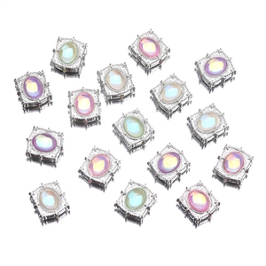 Boîte Magique Rectangulaire en Alliage avec Anneau en Zircon, Perles en Vrac Perlées, Accessoire de Bijoux DIY Fait Main pour <span class=keywords><strong>Bracelet</strong></span> et Collier - Product Image 5