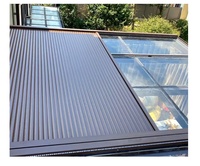 Mur sandwich en aluminium avec âme en PU, écologique, double couche, isolé, ignifuge, imperméable et insonorisant pour villa et atelier