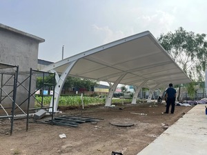 Structure de <span class=keywords><strong>membrane</strong></span> tendue en <span class=keywords><strong>PVC</strong></span> Prima pour abri de voiture et abri extérieur pour bâtiment commercial, auvent pare-soleil - Product Image 3