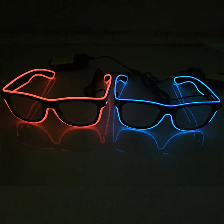 Party zubehör Beleuchtung Neuheit Geschenk LED El Draht Neon Brille LED Brille El Draht Neon Party leuchtende Shutter Brille