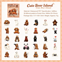 Autocollants décoratifs pour journal DIY à motifs animaux imprimés à l'encre blanche double face pour enfants