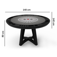 YH Table de Poker ronde de 56 pouces, Table de Poker Texas Casino pour le jeu