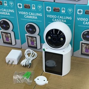 Caméra interactive avec écran Full HD 1080p, appels vidéo, Wi-Fi, dispositif de sécurité domestique intelligent, montage sur bureau - Product Image 1