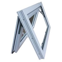 Fenêtres d'auvent en PVC à double vitrage et à suspension supérieure de taille personnalisée Rideaux à persiennes de style balançoire au design moderne pour l'extérieur dans la cuisine