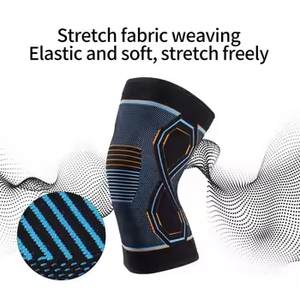 Respirant tricoté élastique Nylon compresse sport genouillère doux et fort soutien du <span class=keywords><strong>genou</strong></span> de basket-ball pour l'entraînement - Product Image 4