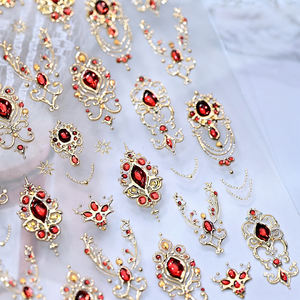 5D花指甲贴纸不干胶指甲贴纸指甲艺术美甲假指甲压在指甲上柔软别致的指甲部位美甲 - Product Image 3