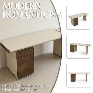 Escritorio Ejecutivo de Madera Sólida para <span class=keywords><strong>Oficina</strong></span> en Casa, con 4 Cajones y Almacenamiento - Product Image 2