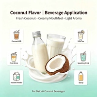 Extrait concentré liquide saveur noix de coco naturelle, approvisionnement direct usine, étiquette claire, sans additifs artificiels pour boissons et aliments