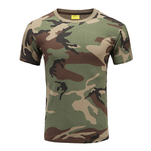 Camiseta de Pesca Personalizada de Algodón Puro, Transpirable, que Absorbe la Humedad, Elástica, con Estampado de Camuflaje, Estilo Vintage, Manga Corta, Ropa de Trabajo - Product Image 2
