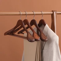 Cintres en bois personnalisés avec logo, robustes, pour vêtements, vestes, chemises, costumes, manteaux, pantalons, magasin